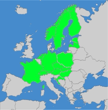 Countries of Europe where our dogs live